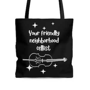 Cello Tote Bag, Cello Gift, Gift for Cello Player, Cellist Gift, Cello Humor, Orchestra Humor, Funny Orchestra, Cello Bag