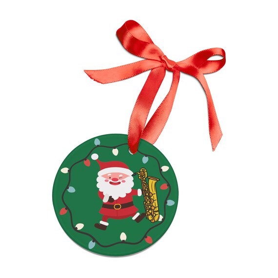 Saxophone Christmas Ornament Tree Funny Player Xmas Gift T-Shirt Saxophone Christmas Ornament Tree Funny Player Xmas Gift T-Shirt