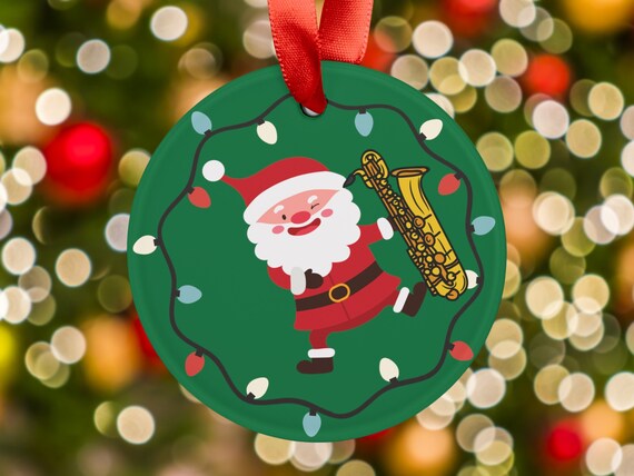 Saxophone Christmas Ornament Tree Funny Player Xmas Gift T-Shirt Saxophone Christmas Ornament Tree Funny Player Xmas Gift T-Shirt