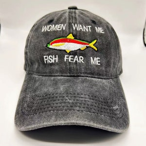 Baseball cap, casual fashion, versatile, women want me, fish afraid of me