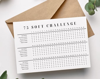 75 Soft Challenge PDF Printable Files Landscape