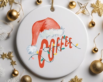 Coffee Christmas Ornament, Christmas Tree Ornament, Tree Decorations, Christmas Decor, Secret Santa Gift, Coffee Gift, Coffee Tree Ornament