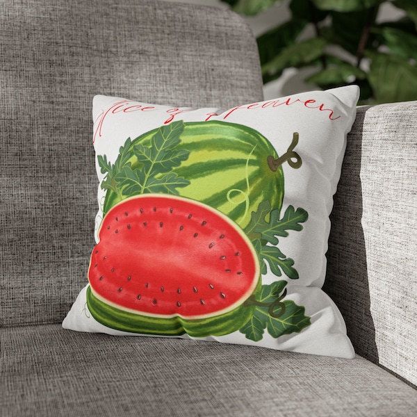 Summer Decorative Pillow Cover, Watermelon Throw Pillowcase Cover, Home Decor Housewarming Gift, Farmhouse Decor Gifts for Mom, Livingroom