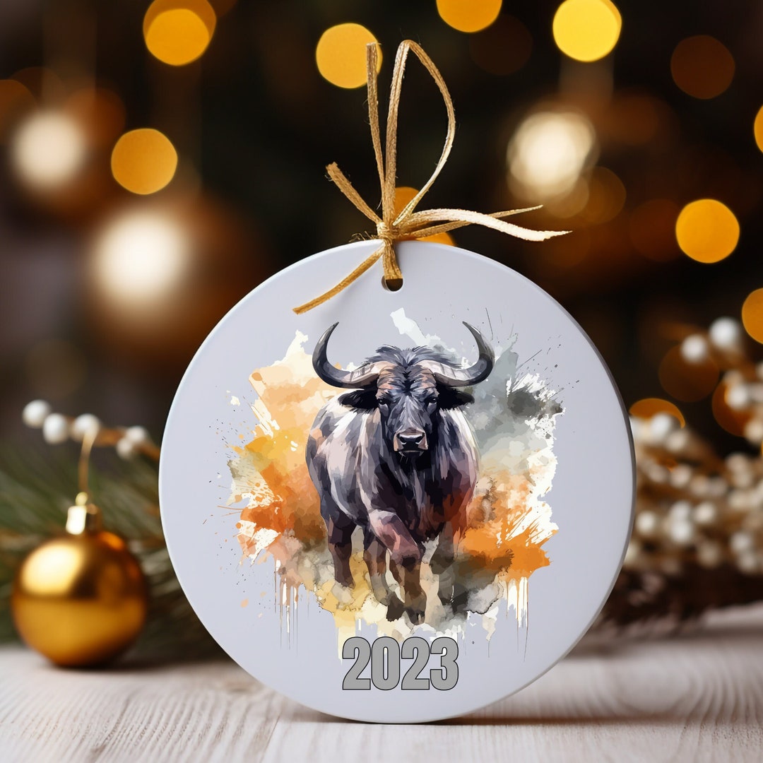 Bull Christmas Ornament 
