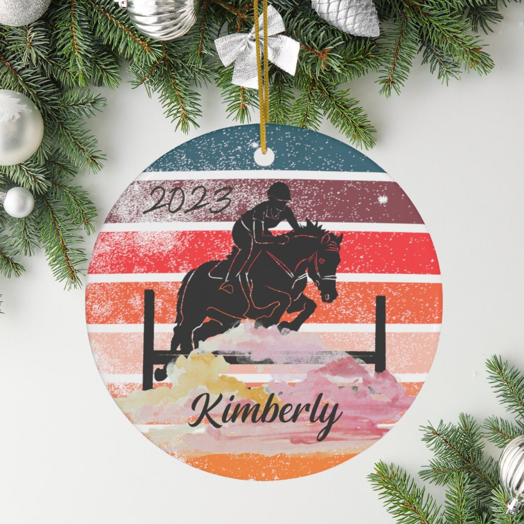 Horse Christmas Ornament, Horse Lover Gift, Horse Trainer Gift, Riding