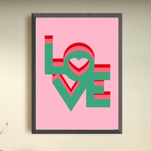 Love Heart Wall Art: Modern Home Decor Print (Digital Download)