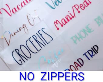 A6 No Zip / A6 Zipless Envelopes / A6 Cash Envelopes System / No Zipper Budget Envelopes / Cash Stuffing / A6 Envelopes / A6 Bags