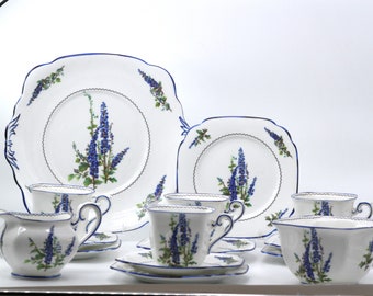 1930's Royal Standard English Fine Bone China Rg No 760470 Tudor Shape Tea Set