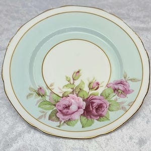 Rare signed Paragon Double Warrant bone china teacup, saucer and plate trio image 3