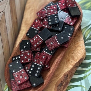 Mini Red & Black Resin Dominos - Full Set RTS