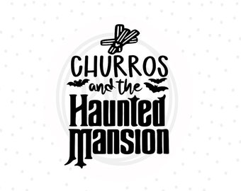 Churros and Haunted Mansion Ride PNG - Listo para presionar - Camisa de viaje familiar - Camisa WDW - Archivo de corte de vinilo, Regalo personalizado PNG