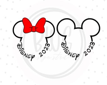 Mickey and Minnie 2023 PNG- Ready to Press -Family Trip Shirt- WDW Shirt - Vinyl Cut File, Customized Gift PNG