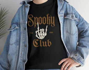 Spooky Club 1991 - Halloween Tee - Spooky Skeleton Shirt - Unisex Size