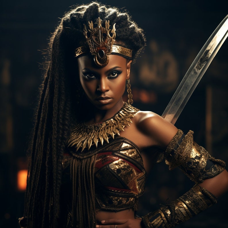 Black African Warrior Queen 4 - Etsy