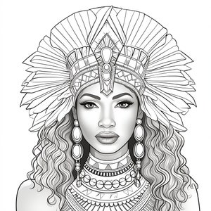 African Queen Coloring Pages 1