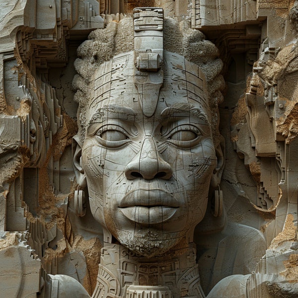 African King Cliff Statue 1