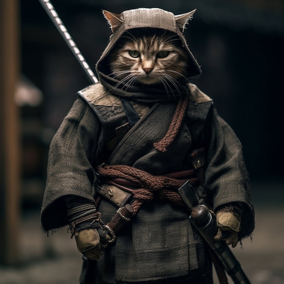 Ninja Cat Etsy