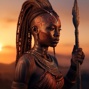 African Battle Warrior Queen