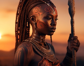 Africaine Battle Warrior Queen