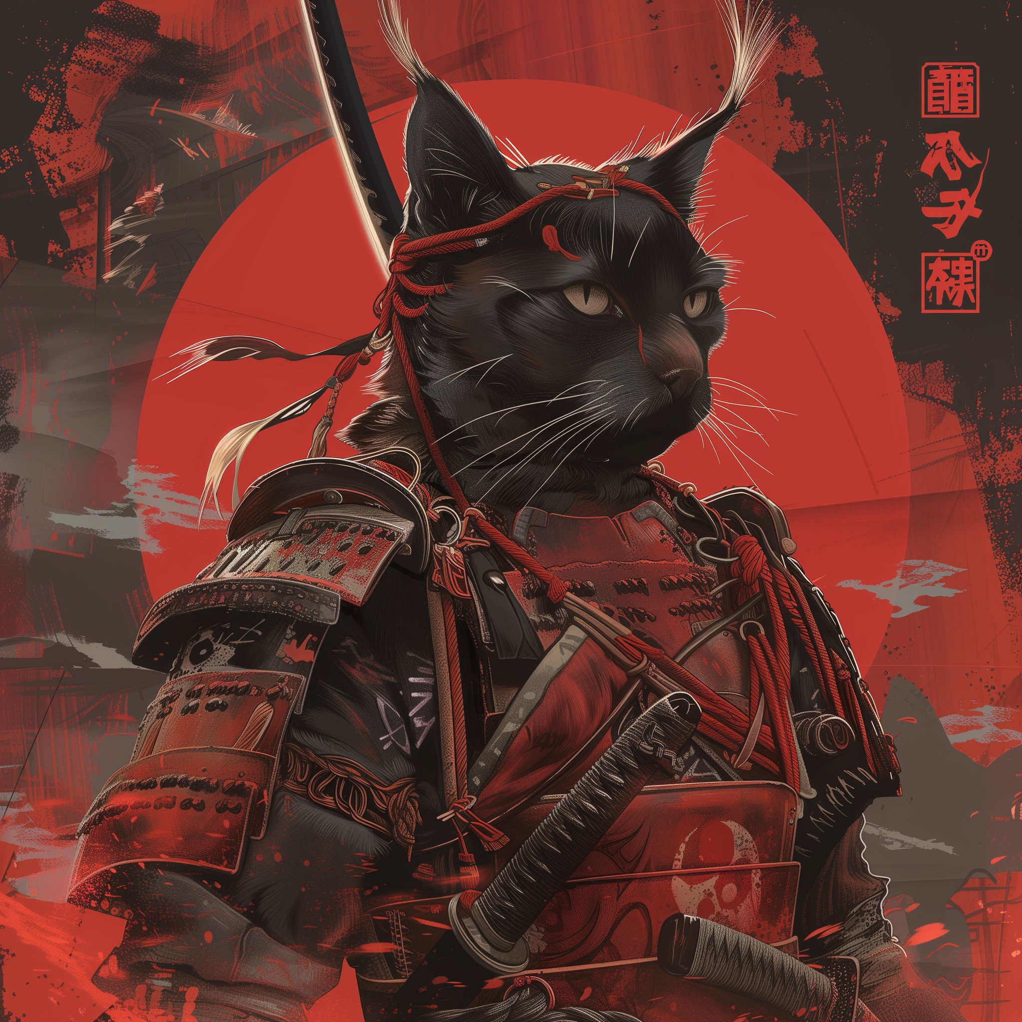 Samurai Cat 3 (ultra Collection) - Etsy