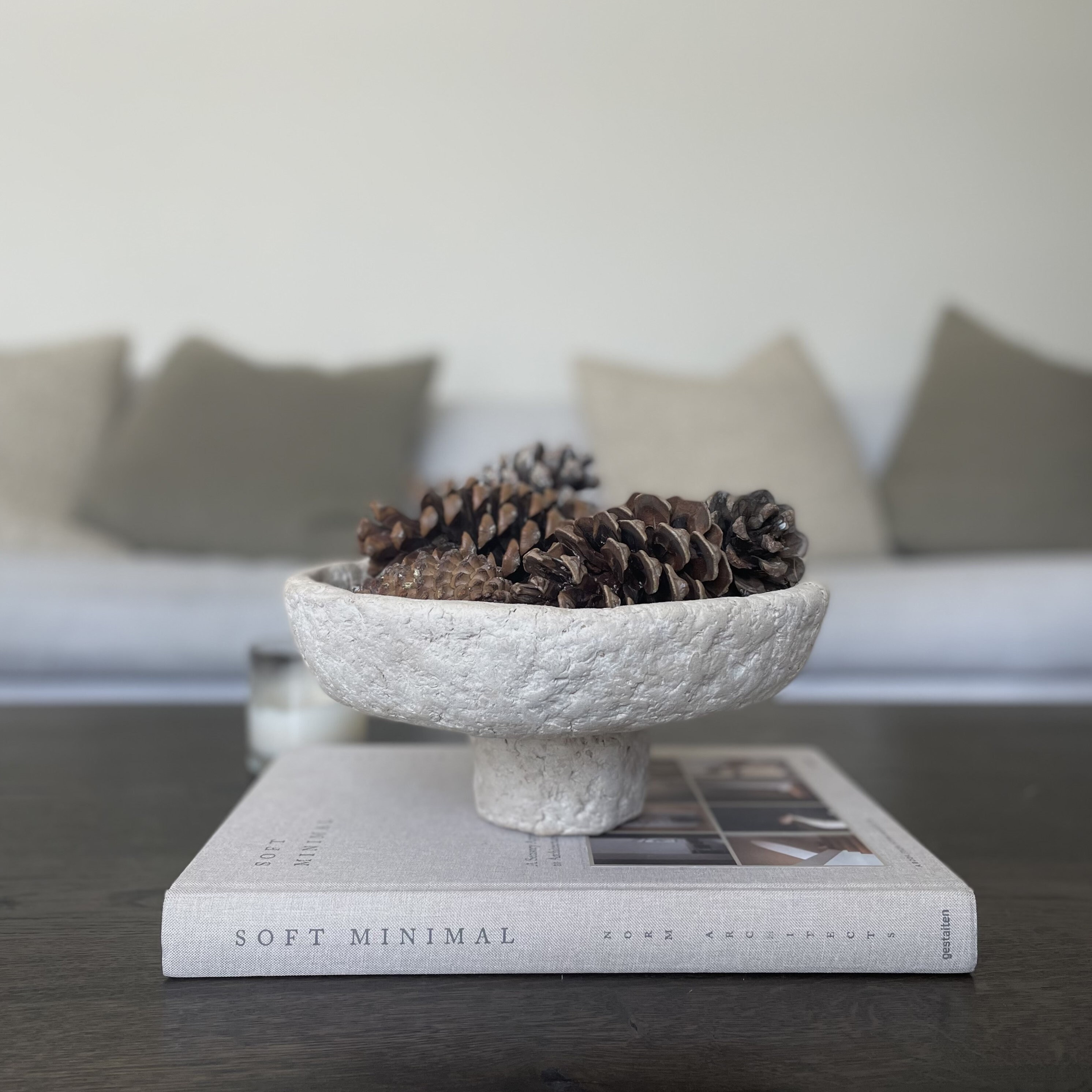 Paper Mache Pedestal Bowl, Wabi Sabi Bowl, Coffee Table Decor, Bowl Cozy, Handmade Bowl Etsy