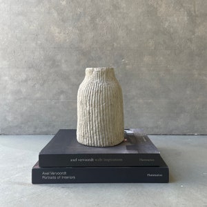 Paper Mache Decorative Dried Flower Vase, Japandi Decor