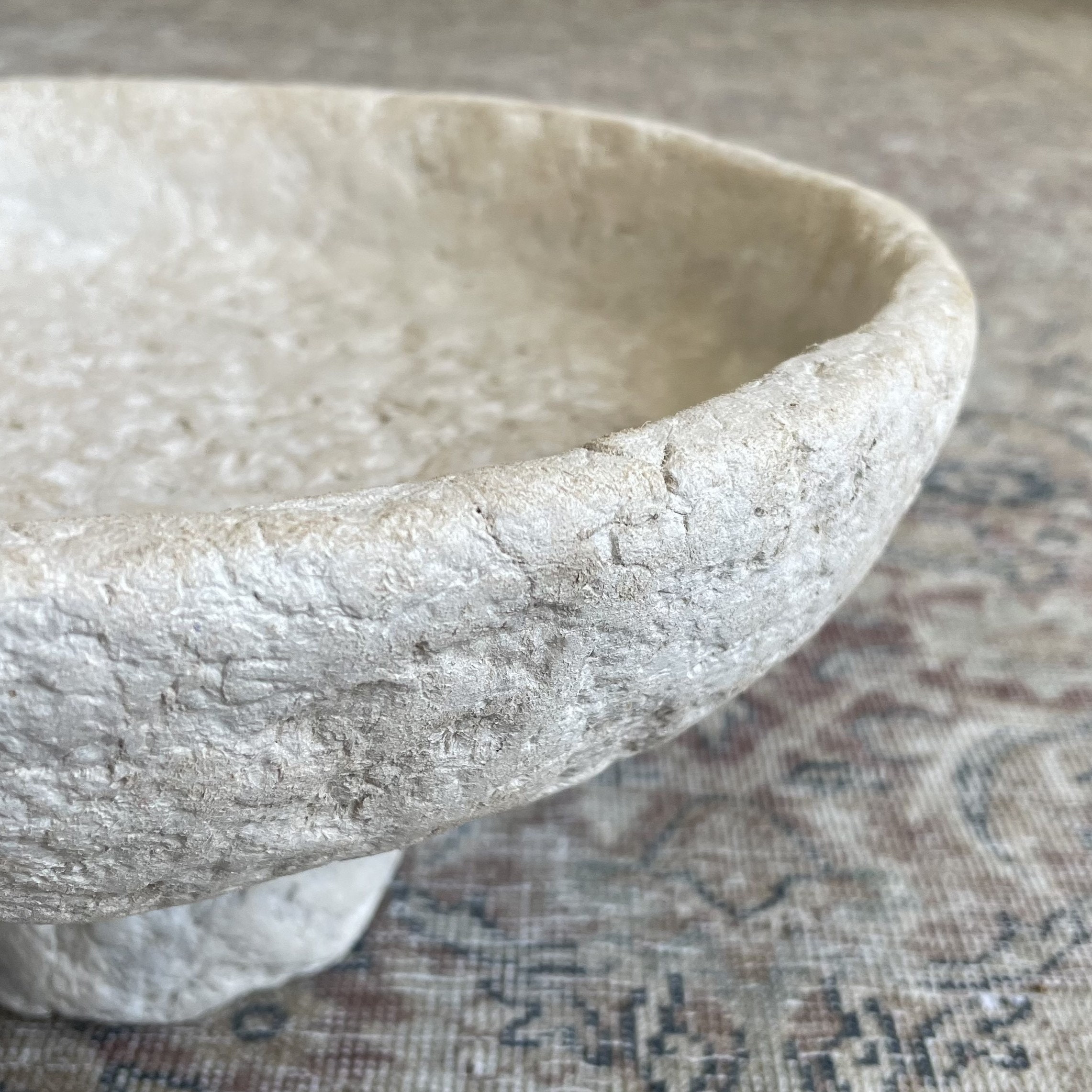 Paper Mache Pedestal Bowl, Wabi Sabi Bowl, Coffee Table Decor, Bowl Cozy, Handmade Bowl Etsy