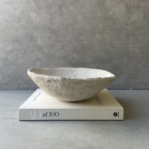 Paper Mache Bowl, Handmade Wabi Sabi Home Decor, Custom Bowl, Coffee Table Decor