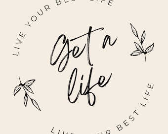 5x minimalist stickers with life quotes
