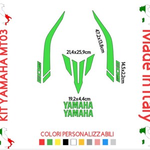 Kit adesivi Yamaha MT-07 ORO  VARI COLORI DISPONIBILI 