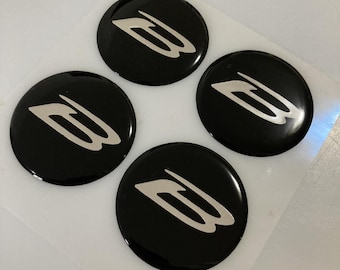 Kit Logo Grande Punto 3D - Anteriore, Posteriore, Volante E Portachiavi, Adesivi Resinati Nero/Bianco