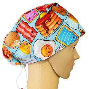Brekkie Scrub Cap - scrub cap for women, Surgical cap, Theatre hat, Dental Vet Nurse Scrub hat, adjustable scrub cap, Toggle tie