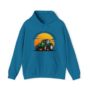 Tractor Shirt, Support Farmers Sweatshirt, Tractor Sweatshirt, Sunset, Unisex Heavy Blend™ Hooded Sweatshirt
