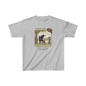 Thank God For Little Cowboys Tee, Kids Ranch Tee, Cow Tee, Kids Heavy Cotton™ Tee