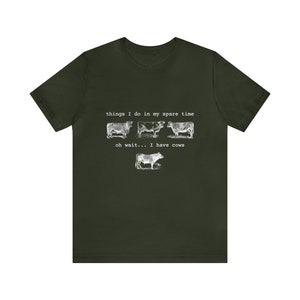 Koeshirt, grappig koeshirt, unisex jersey T-shirt met korte mouwen
