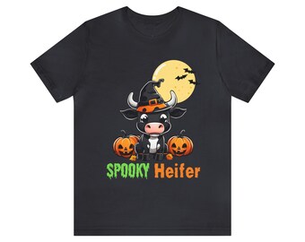 Gruseliges Färse T-Shirt, Kuh Shirt, Kuh Halloween T-Shirt, Unisex Jersey Kurzarm T-Shirt