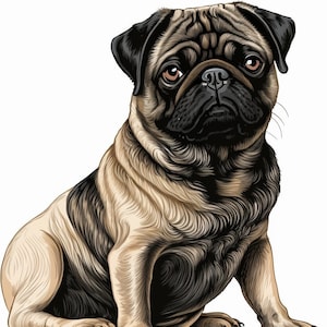 Warm Pug Clipart