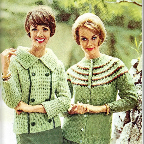 1960s sweater patterns women Scandinavian multisided digital pattern