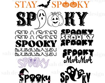 Halloween Spooky Vibes SVG, Herbst Cricut Dateien, Spooky Season SVG, Süßes oder Saures, Halloween SVG, PNG, DXF, Jpg Digital Download Designs