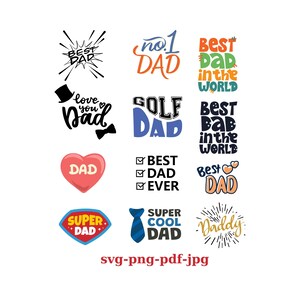Father's Day Mega Bundle Svg, Father's Day Svg File For Cricut, Happy Father's Day Svg, Gift For Father, Instant Download Svg Png