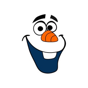 Olaf visage Svg superposés, Clipart, Cricut, fichier de coupe numérique vectorielle, Svg, Png, Dxf, Eps, fichiers