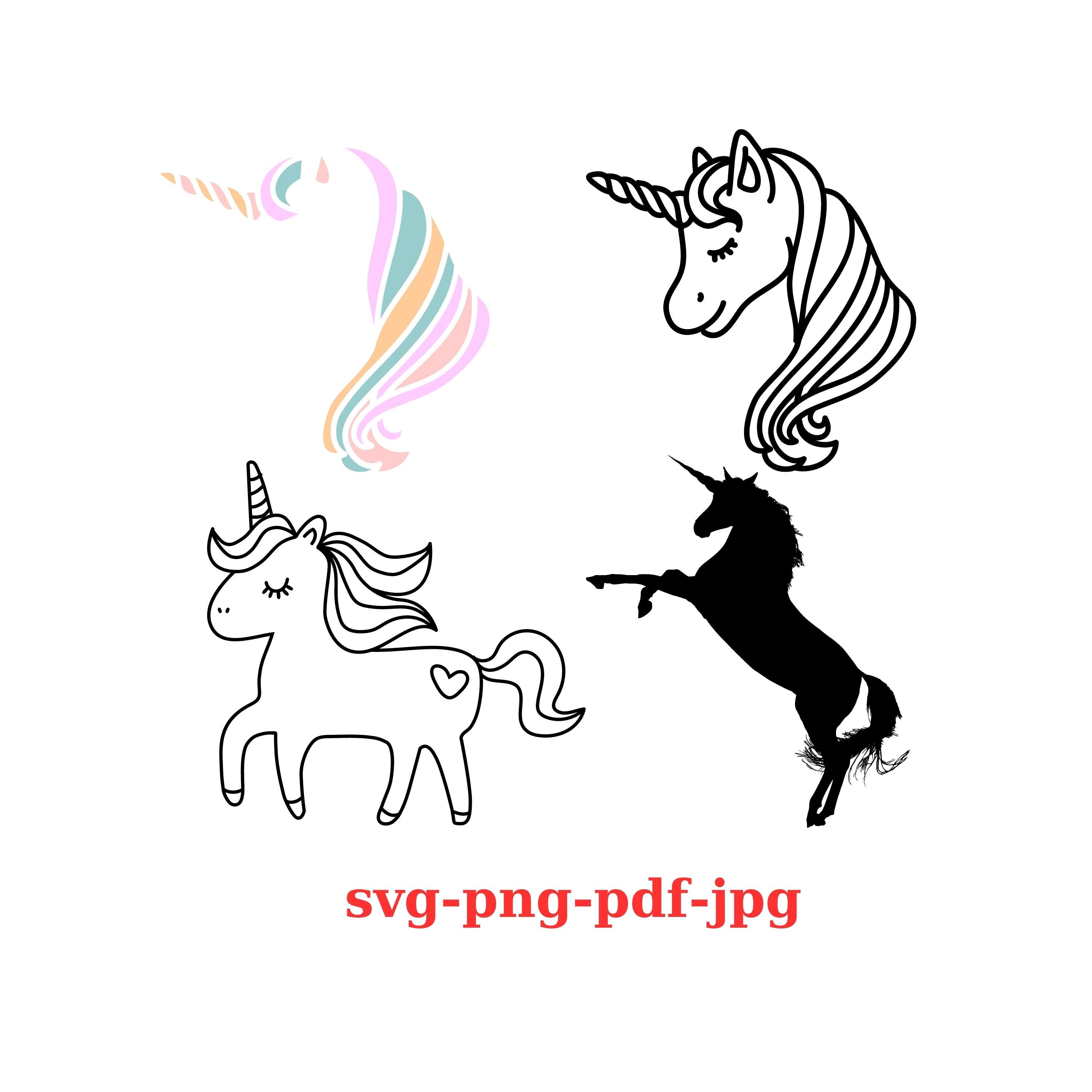 Girls Unicorns Svg Png. Unicorn Svg File for Cricut and - Etsy