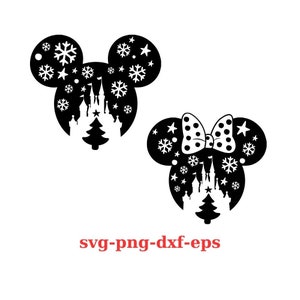 Christmas Park Mickey Snowflake Cutting File!Christmas SVG, Mickey Christmas svg,Christmas Mickey svg, Mickey Santa svg, eps, Christmas 2023