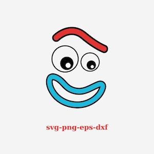 Svg Forky, Forky Face svg, Clipart Forky, Toy Story svg, svg Pixar, dessin animé Spork svg, smiley Forky, Spork Face svg