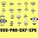 Minions Faces Vector Bundle / Despicable Me Clip Art Svg, Eps ...