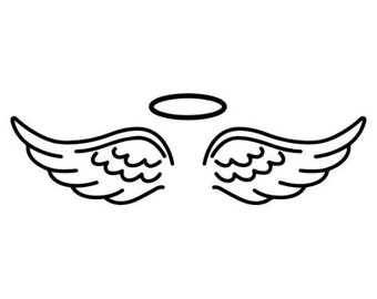 Angel Wings SVG Angel Wing Vector Angel Svg Halo Svg Angel Wings ...