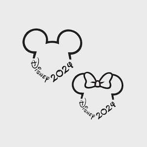 2024, Mickey Minnie Mouse, mickey svg, mickey mause svg,  Ears Bow, Outline, Travel,  Vacation, Cut, Cricut, Silhouette, Instant Download