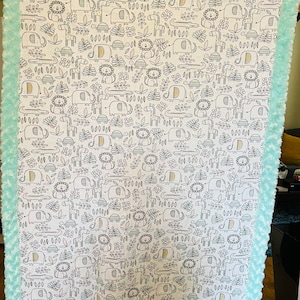 Baby Safari Quilt with Minky