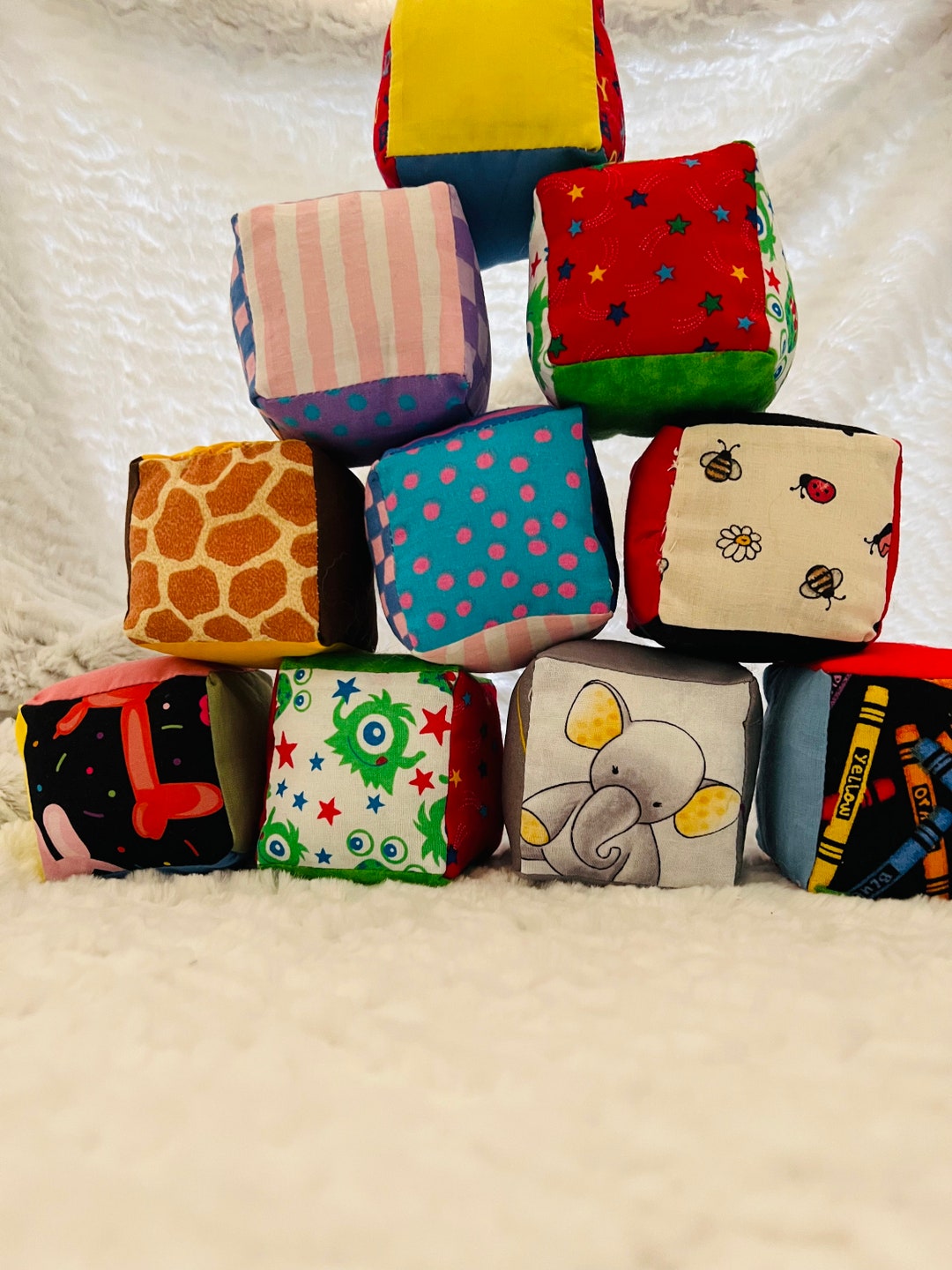 Soft Toy Blocks Set of 10 Etsy