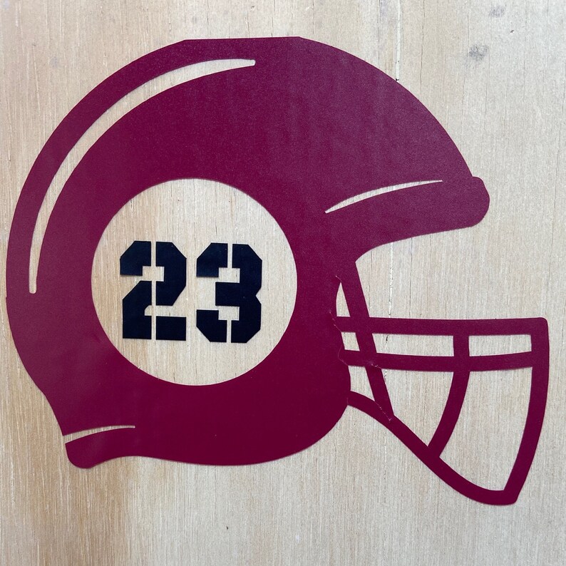 Personalized Football Helmet Decal Etsy
